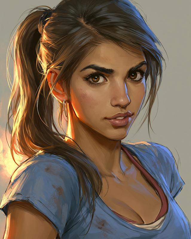 Portrait of a woman in the style of Bruno...