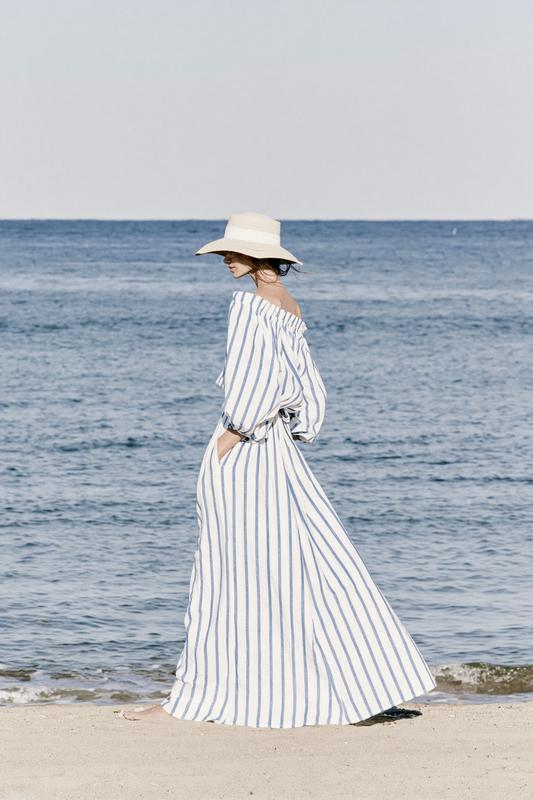 July woman seaside...