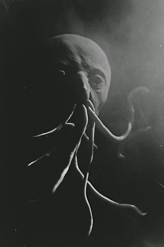 a creature entirely made of earthworms as a black...