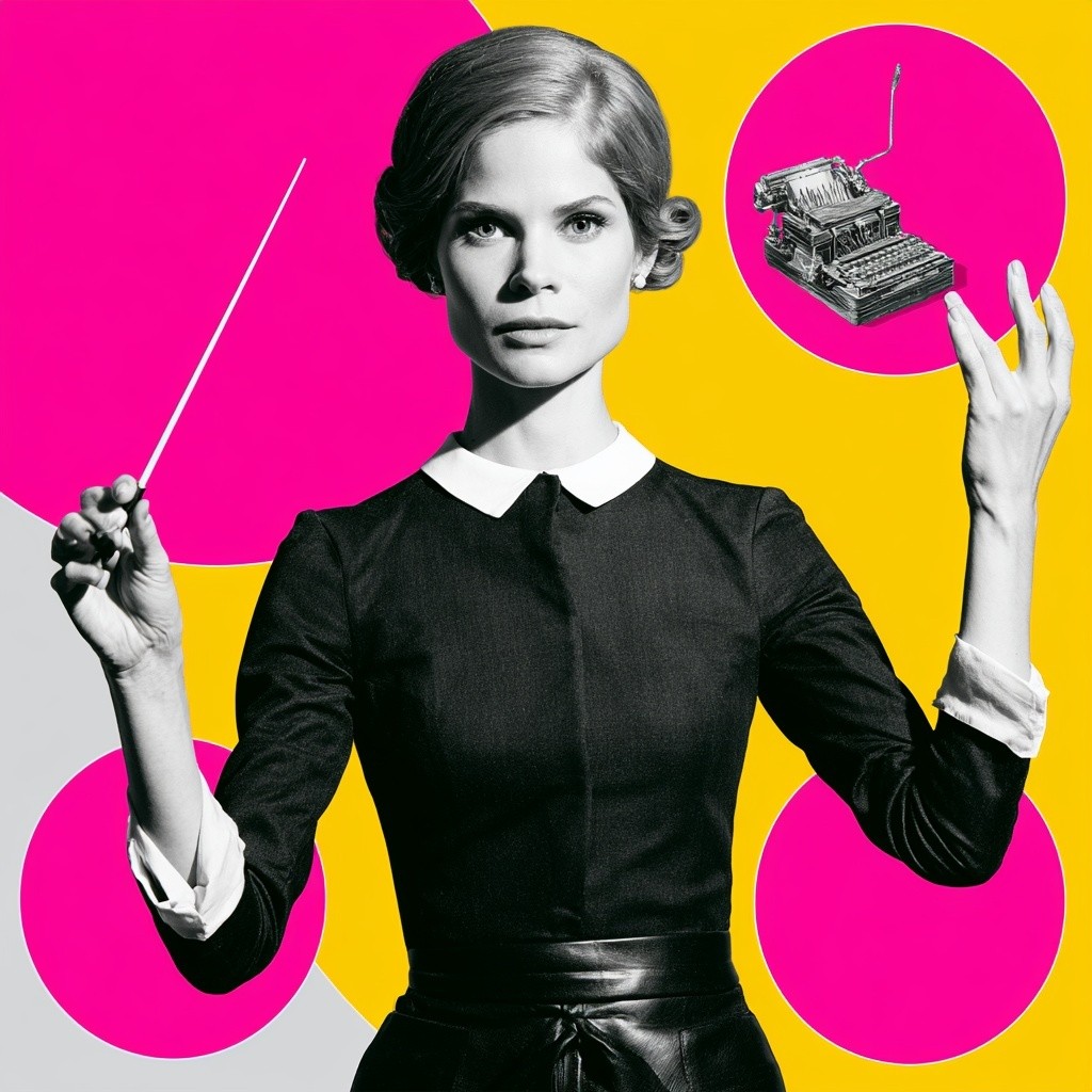 personify a female creative director as the orchestrator of...