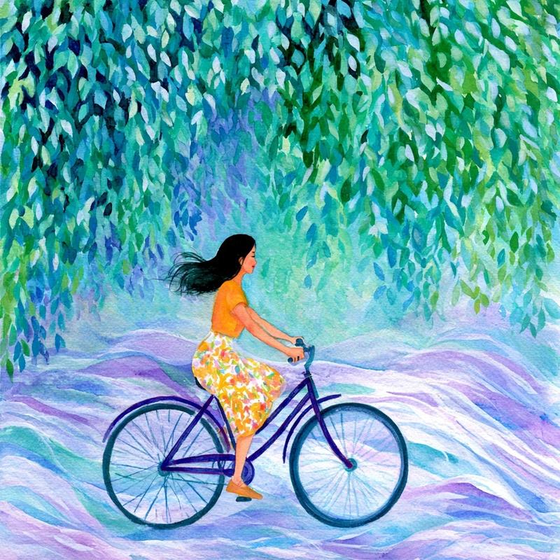 happiness and bright side of life watercolor...