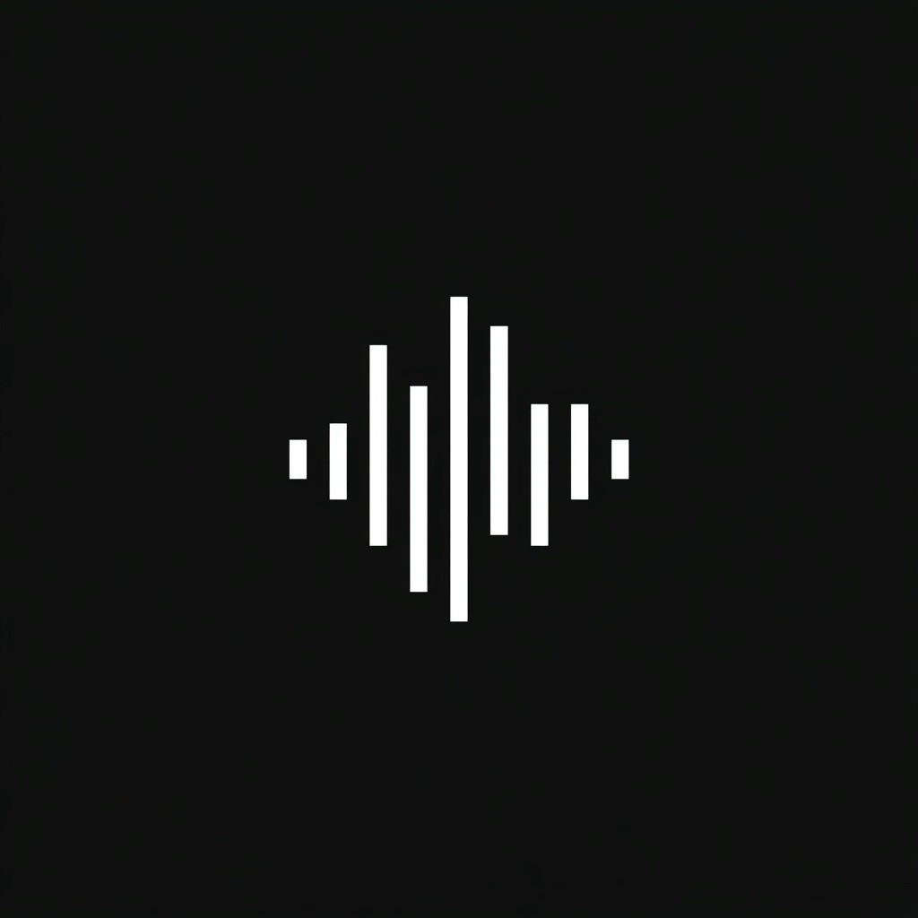 vector logo black and white minimalistic waveshaper distortion audio...