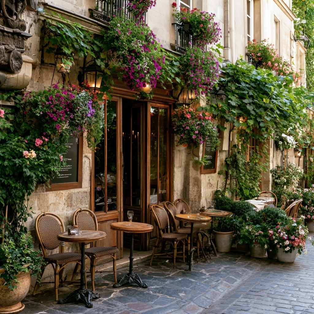 create a coffee shop in Paris image for a...