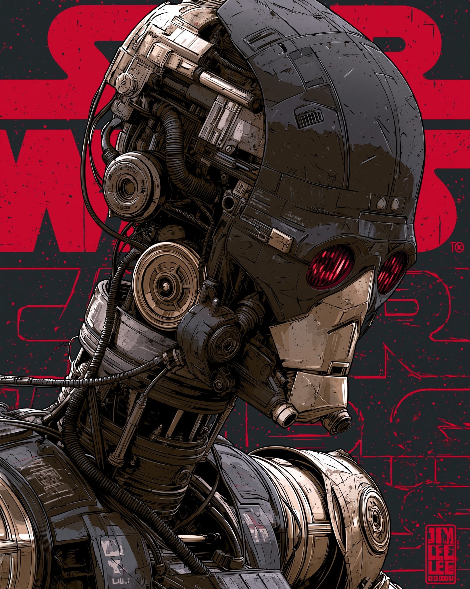 Poster of star wars cp30 in a jim lee...