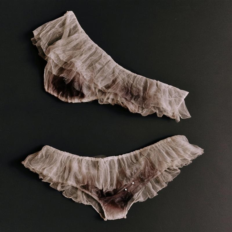 a gossamer white one-shouldered bikini with layered fabric subtle...