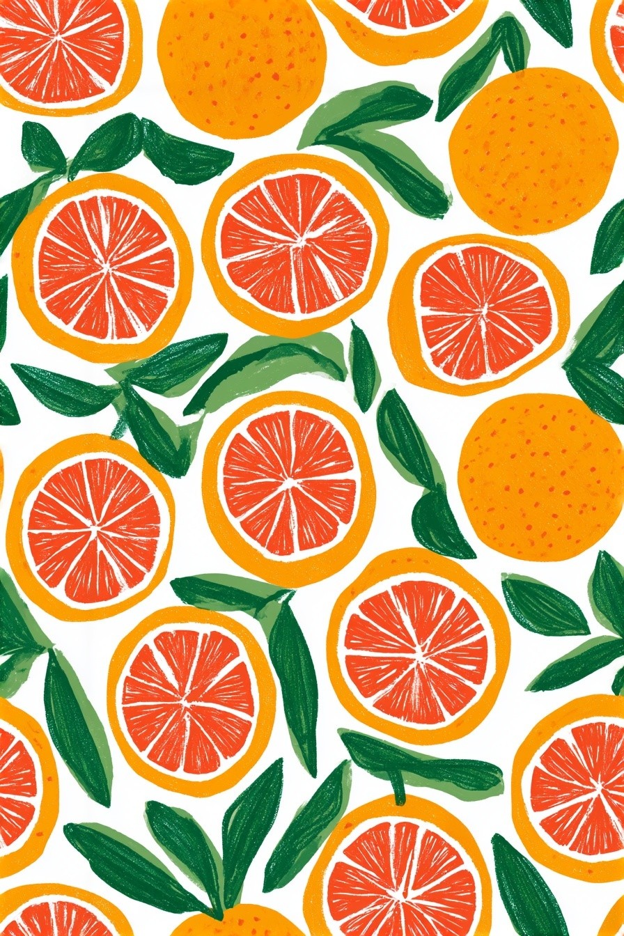 very little oranges pattern design...