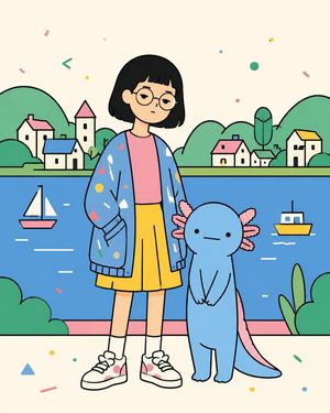 Comic / Storyboard - Kawaii Minimalist Pastel Doodle Illustration