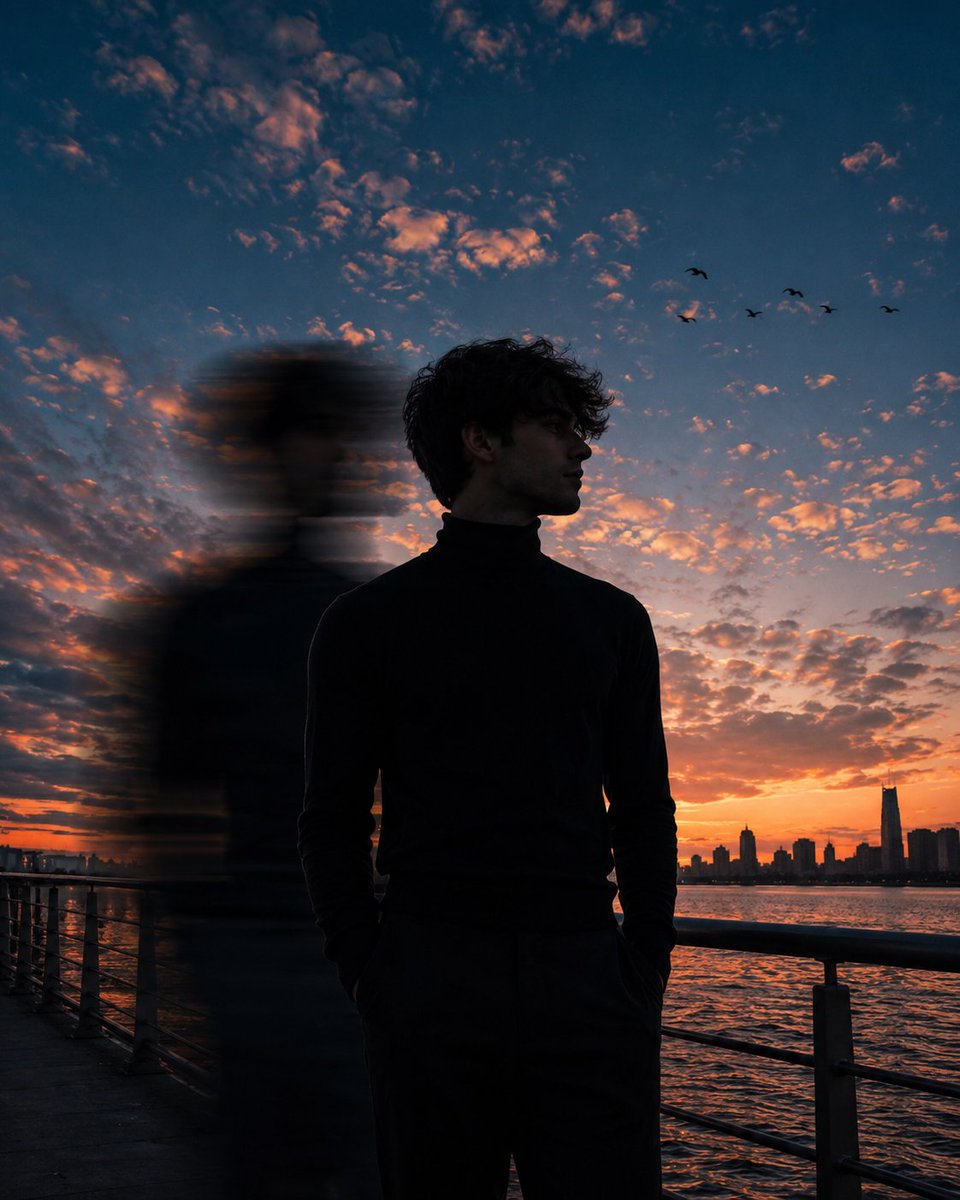 Social Media Post - Motion Blur Sunset Portrait