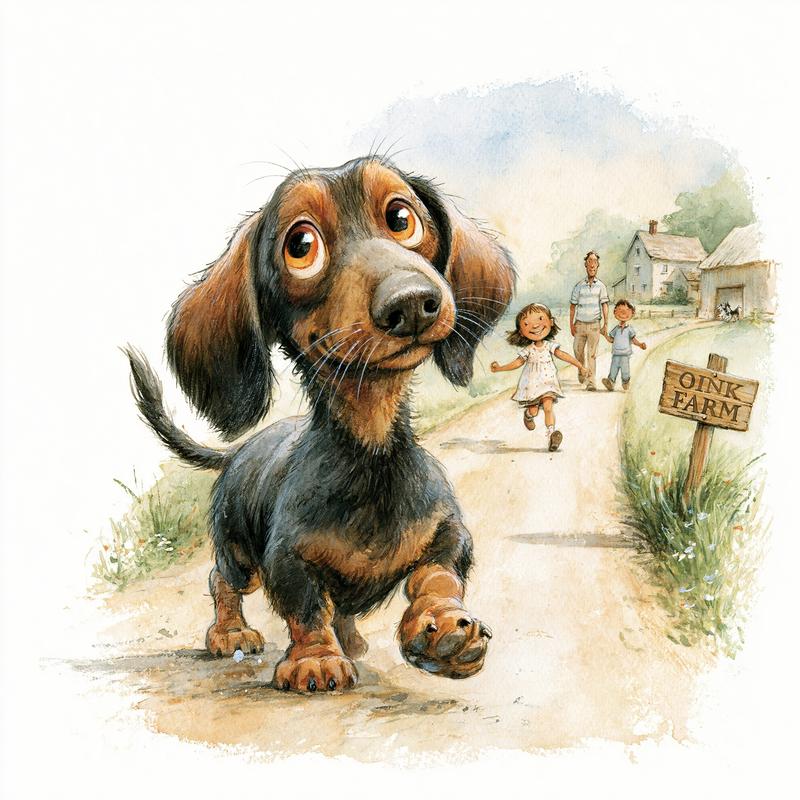 Same Frank character as approved reference sheet Young dachshund...