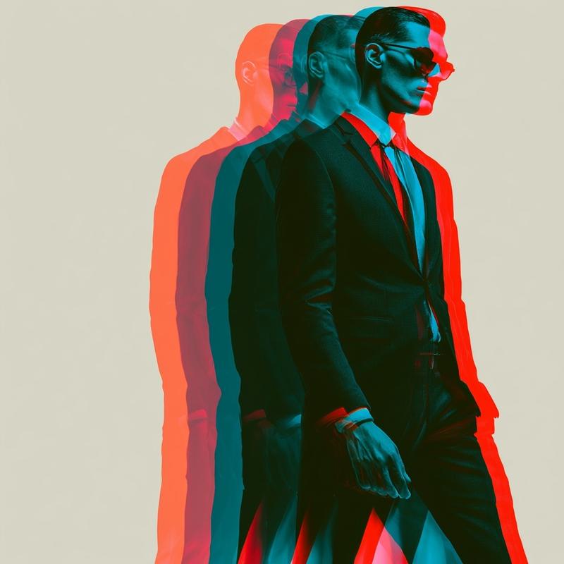 a man standing in a suit but he is...