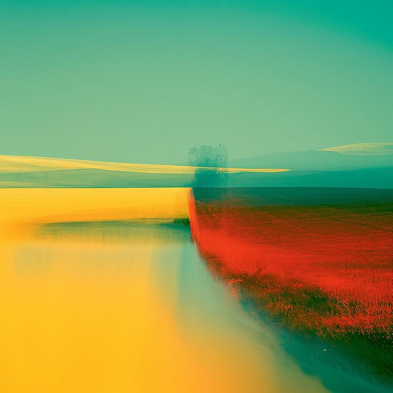 An impossible landscape where fractured paths quietly reconnect dormant...
