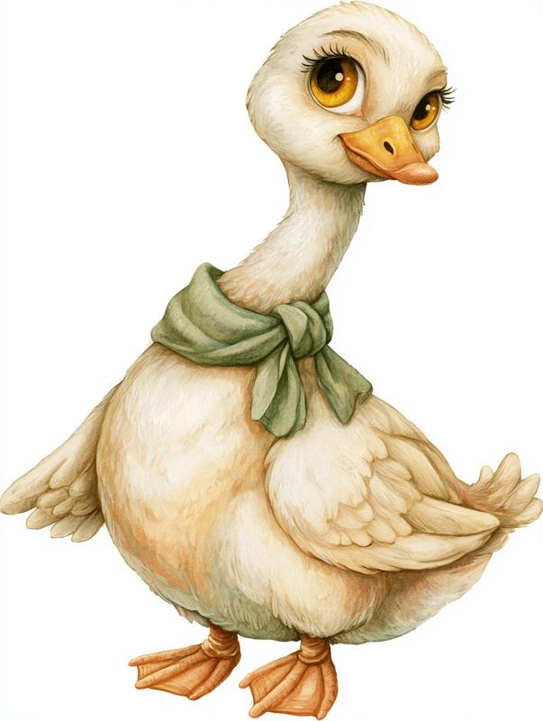 A young female goose character named Marylka age 7-8...