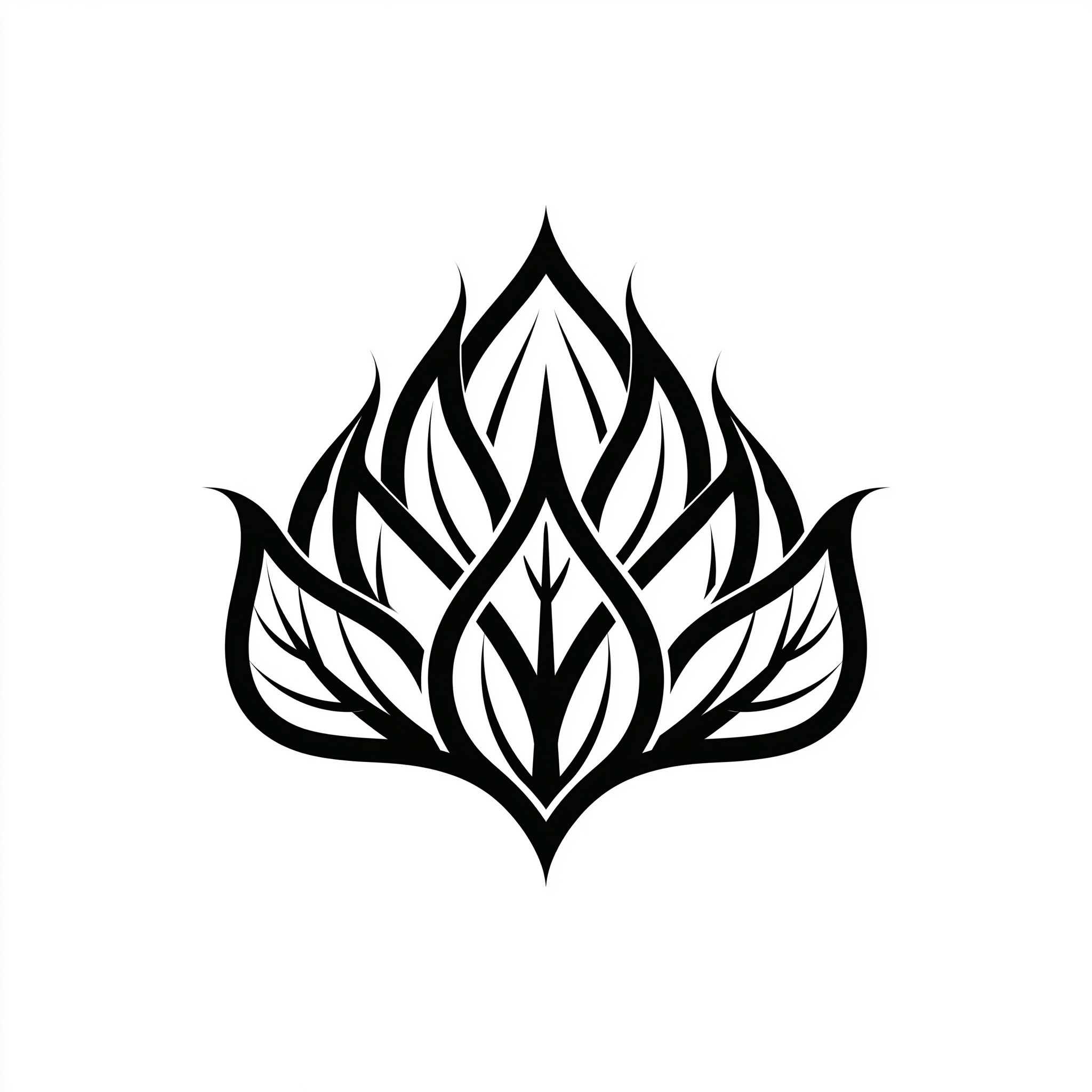 vector image logo from a symmetrical hop leaf in...