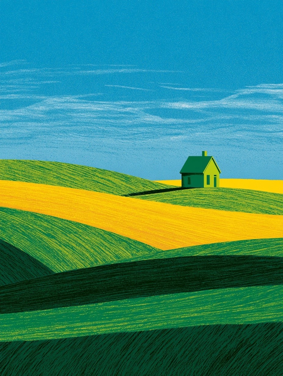conceptual graphic design of summer solstice Paper collage A...
