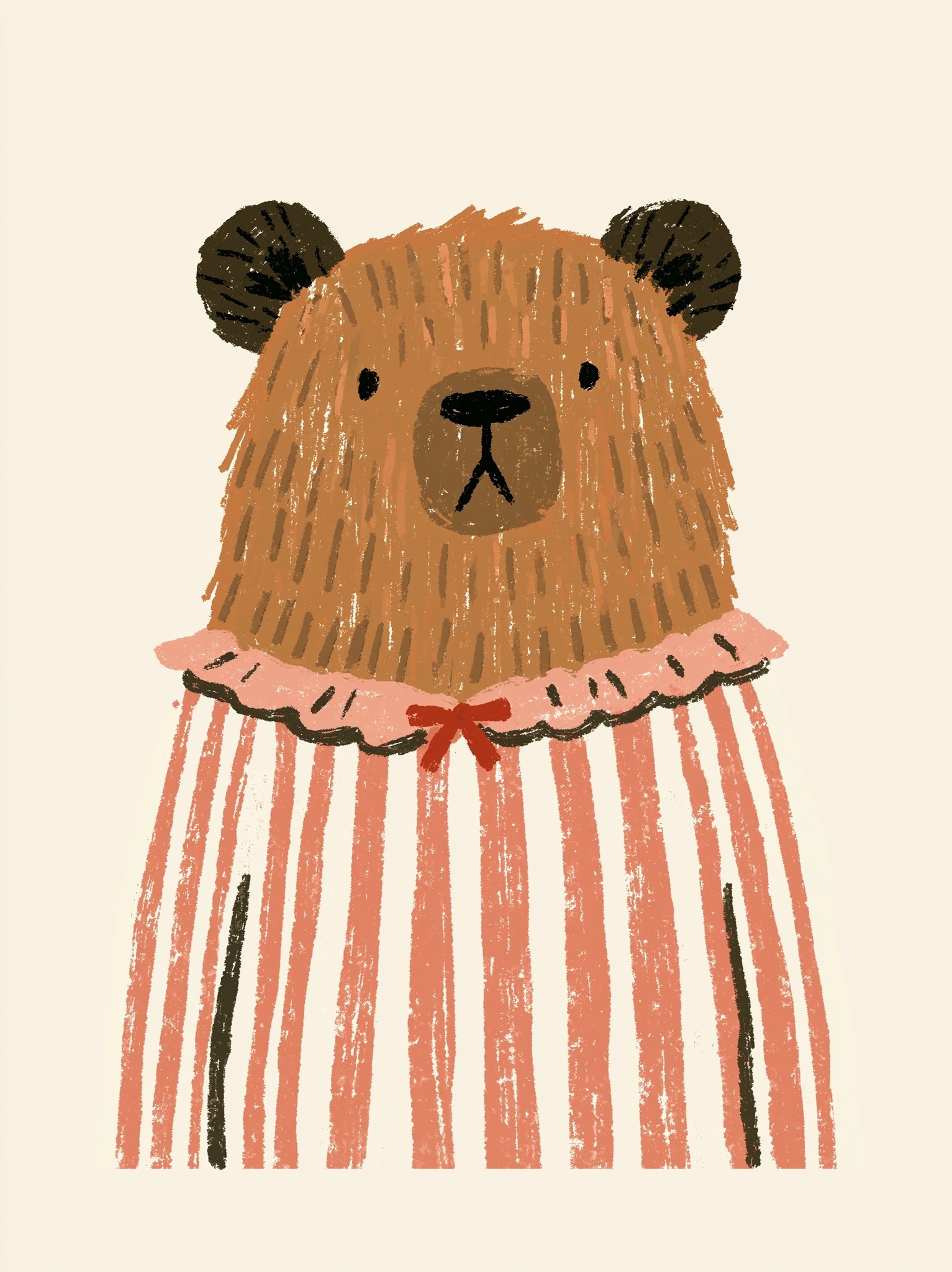 a delightful children's book style illustration of a brown...