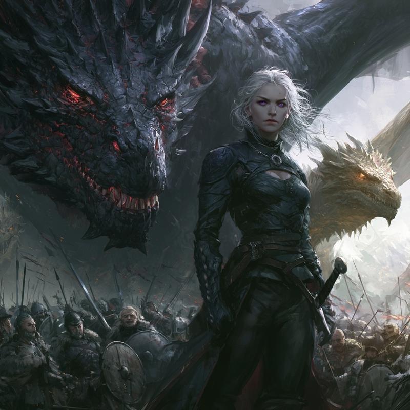 Game of Thrones universe Lyarra Stark stood on a...