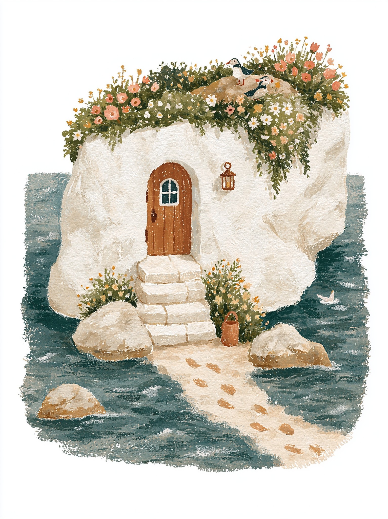 Secret Door in the Rock A white cliff by...