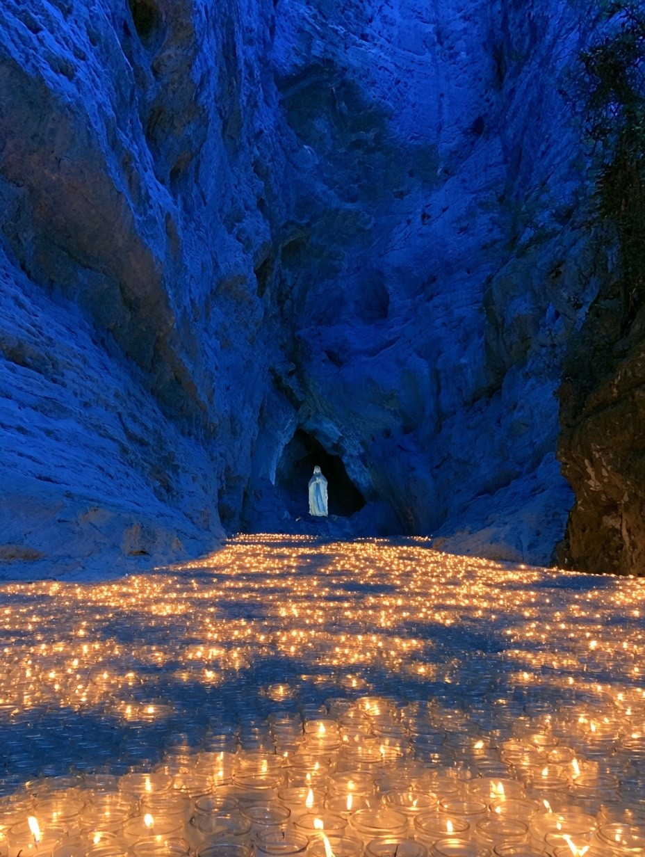 PHOTO A Marian blue grotto cobalt cave walls a...