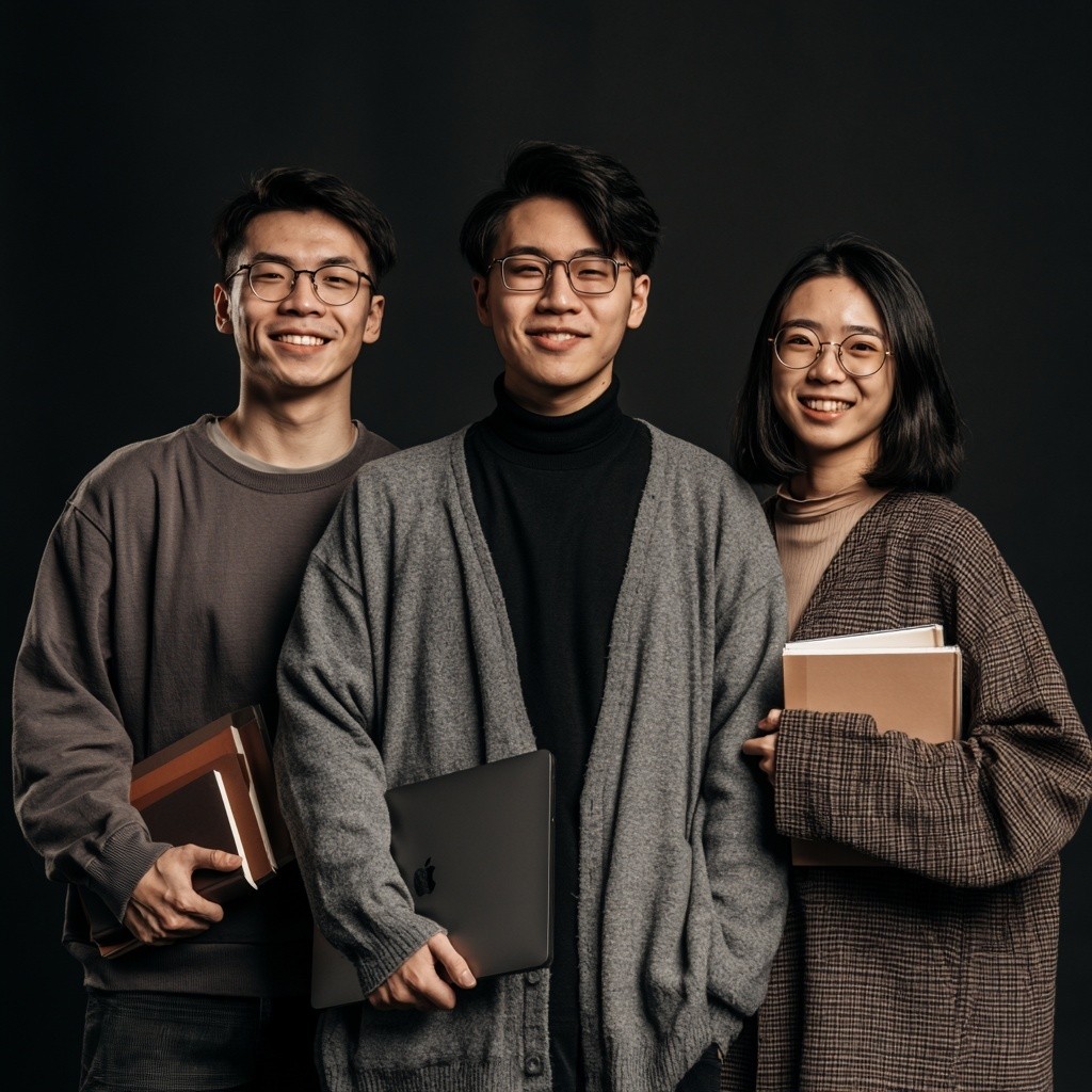 3 intelligence hong kong students books and macbook on...