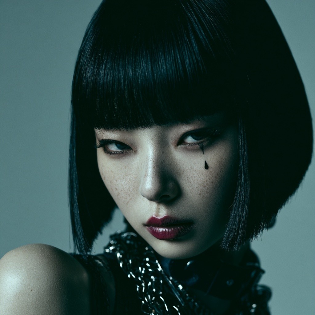 Korean female model early 20s resemblance to Kim Da-mi...