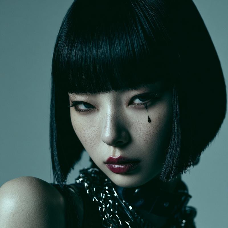 Korean female model early 20s resemblance to Kim Da-mi...
