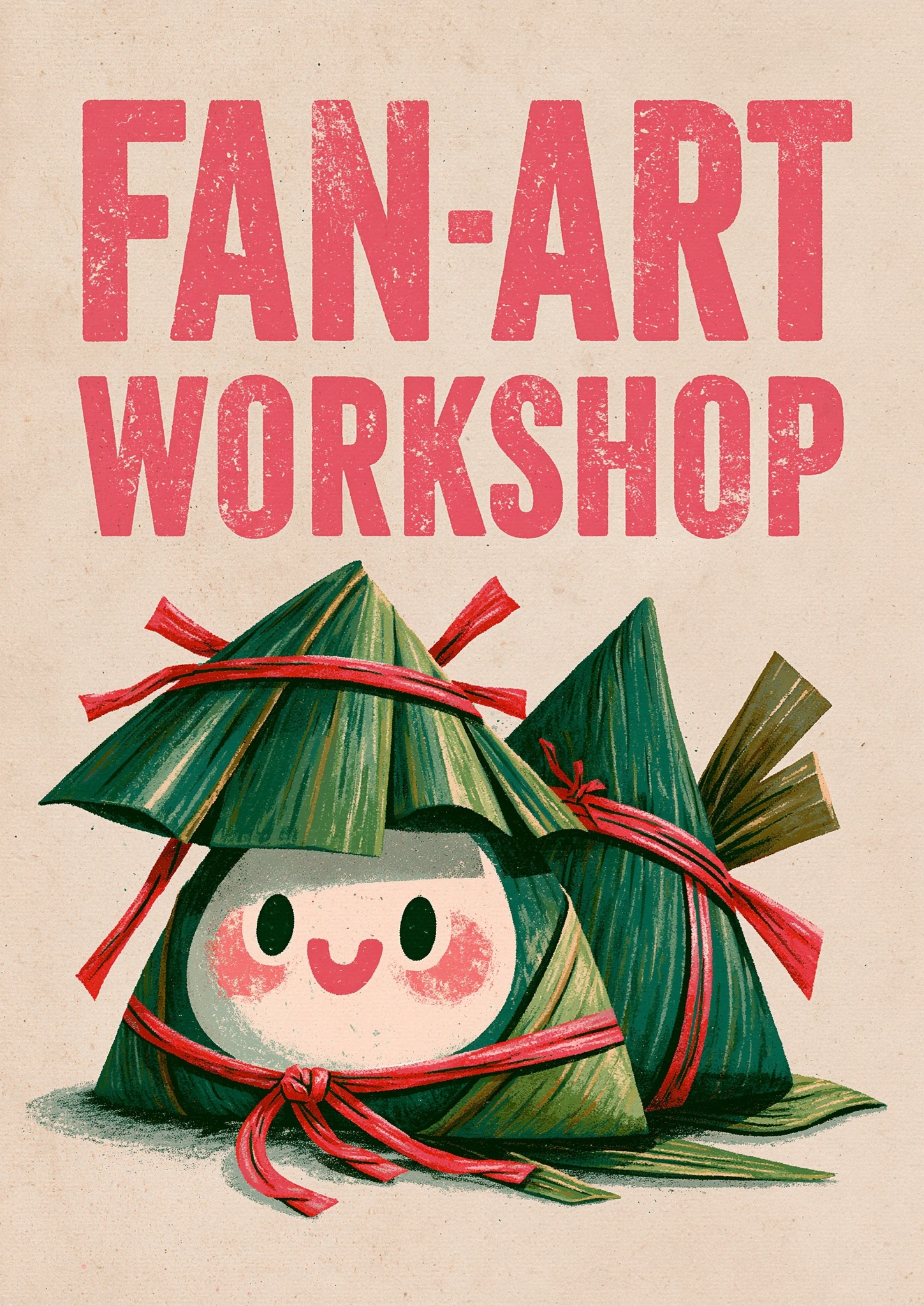 a graphic illustration of the word FAN-ART WORKSHOP rendered...