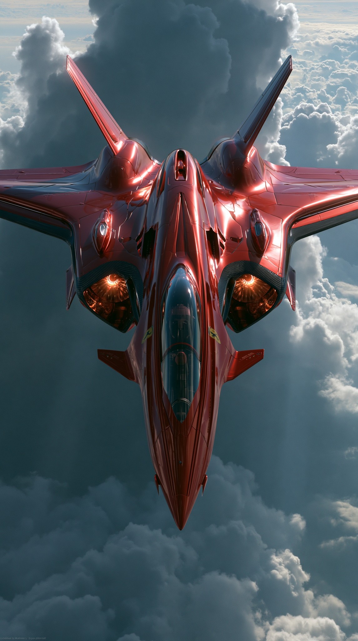A futuristic next-generation hyper war aircraft made entirely from...