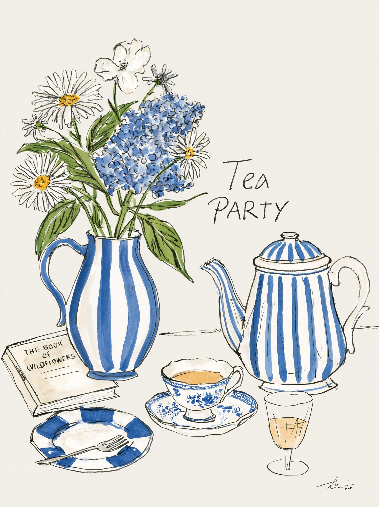 The cover of a modern book about tea Modern...