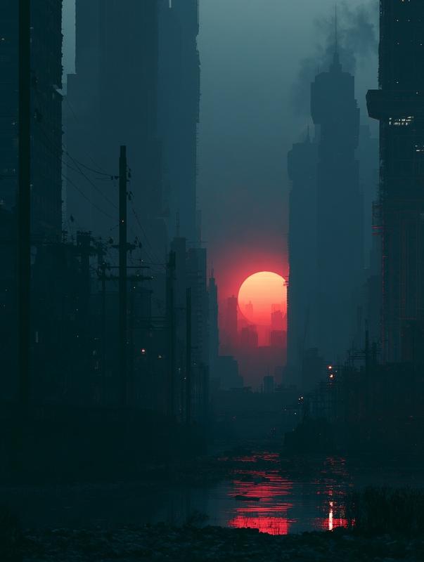 A dystopian society world retro futuristic city sigma 70-200mm...