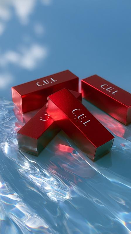 premium red C U L ROD packaging boxes pearl-coated...