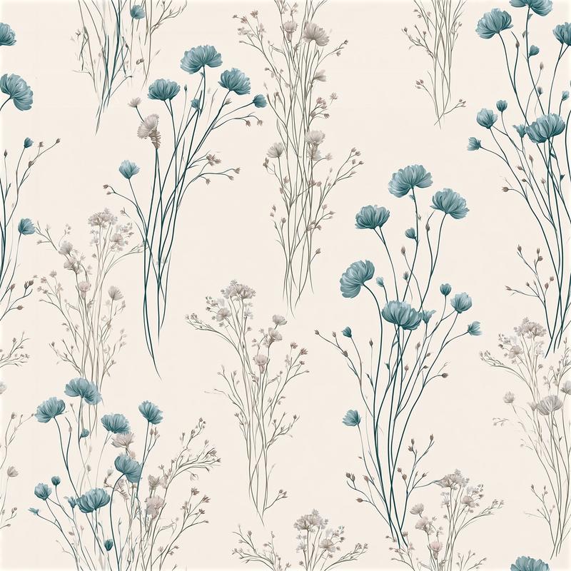 seamless repeating surface floral pattern beautiful evenly spaced flowers...