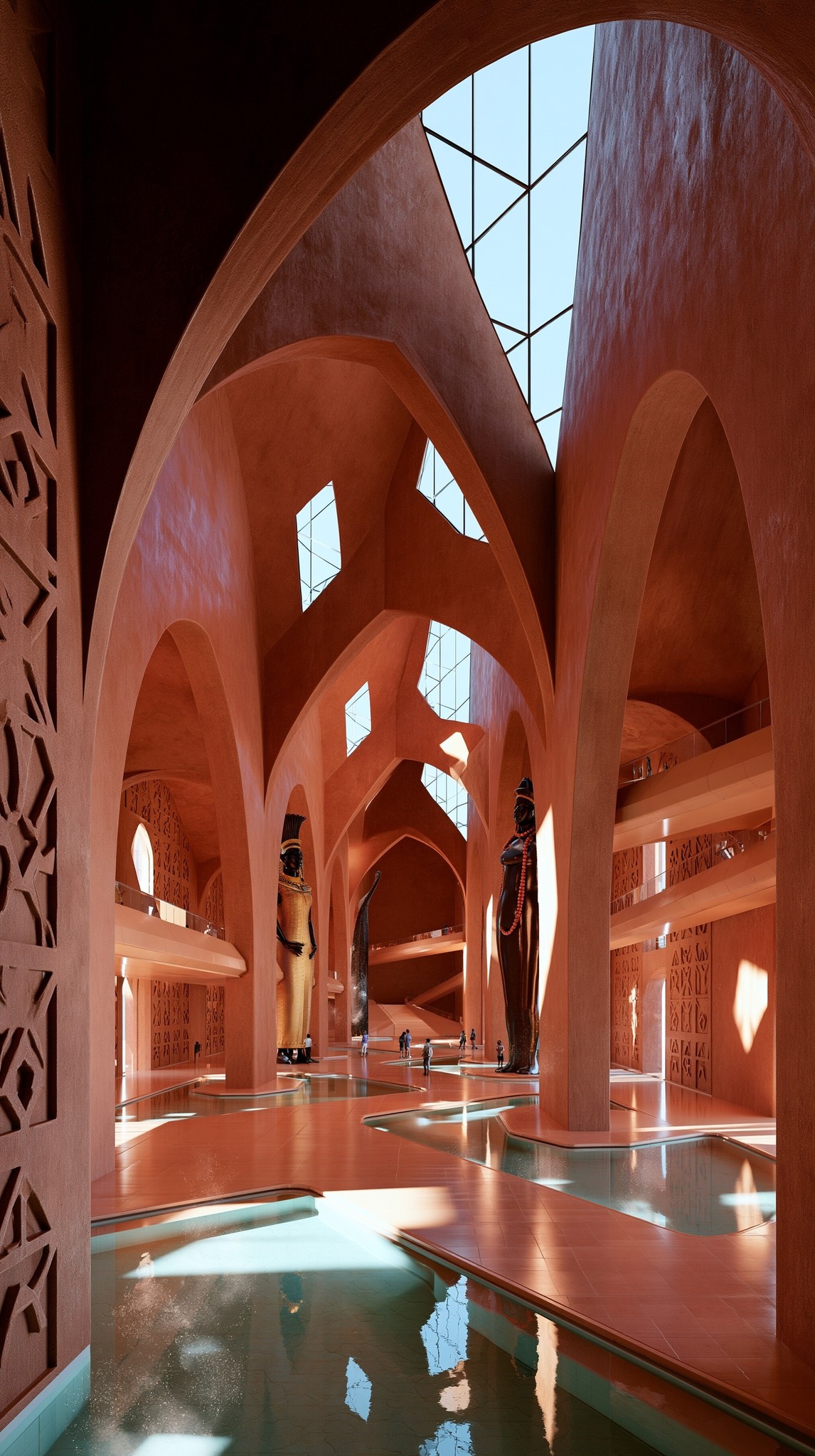Ultra realistic architectural masterpiece grand Museum of Black Womanhood...