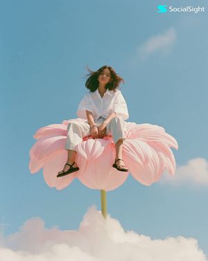 时尚大片超现实花卉人像