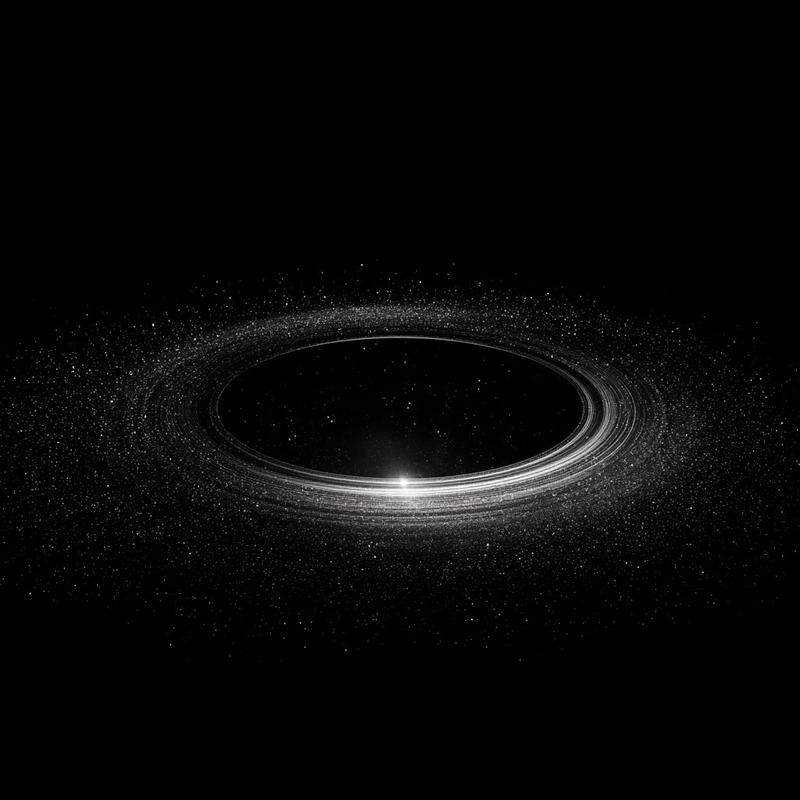 A sideways ring similar to a planetary ring with...