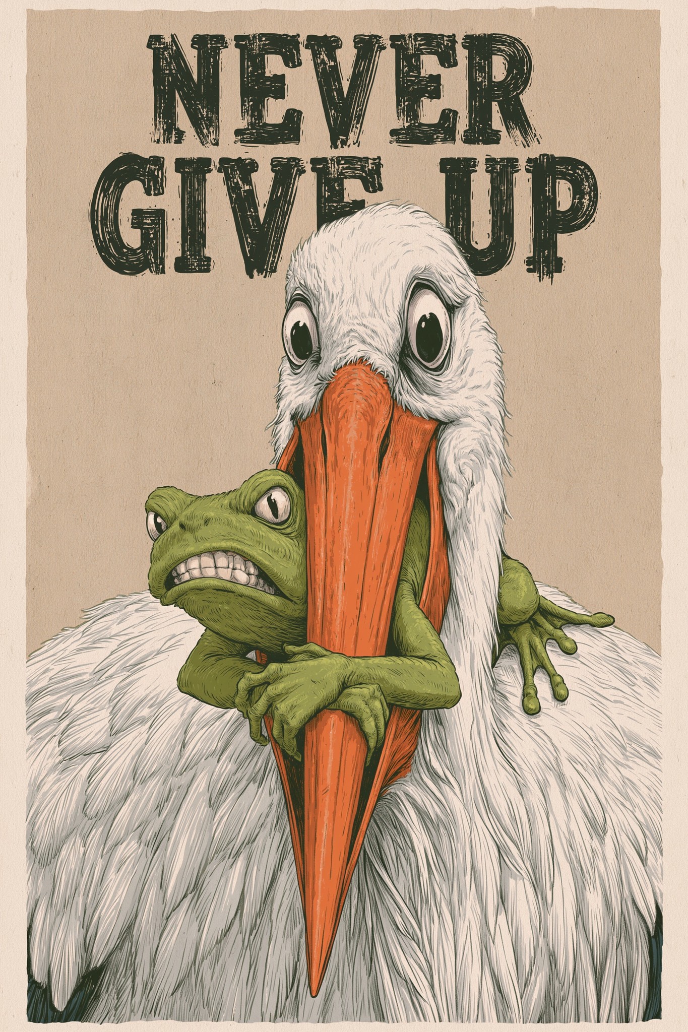vintage motivational poster A1 vertical poster design large centered...
