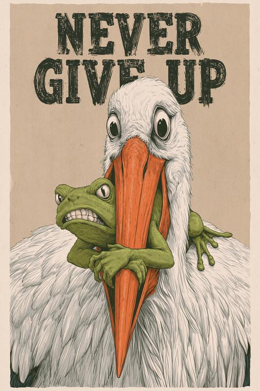 vintage motivational poster A1 vertical poster design large centered...