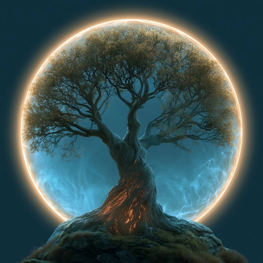 icon of aura buff for fantasy game tree of...
