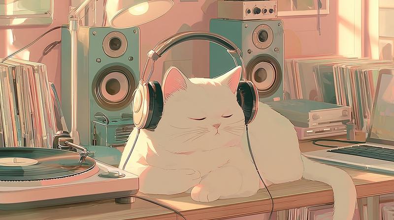 anime lofi style illustration cozy warm room in the...