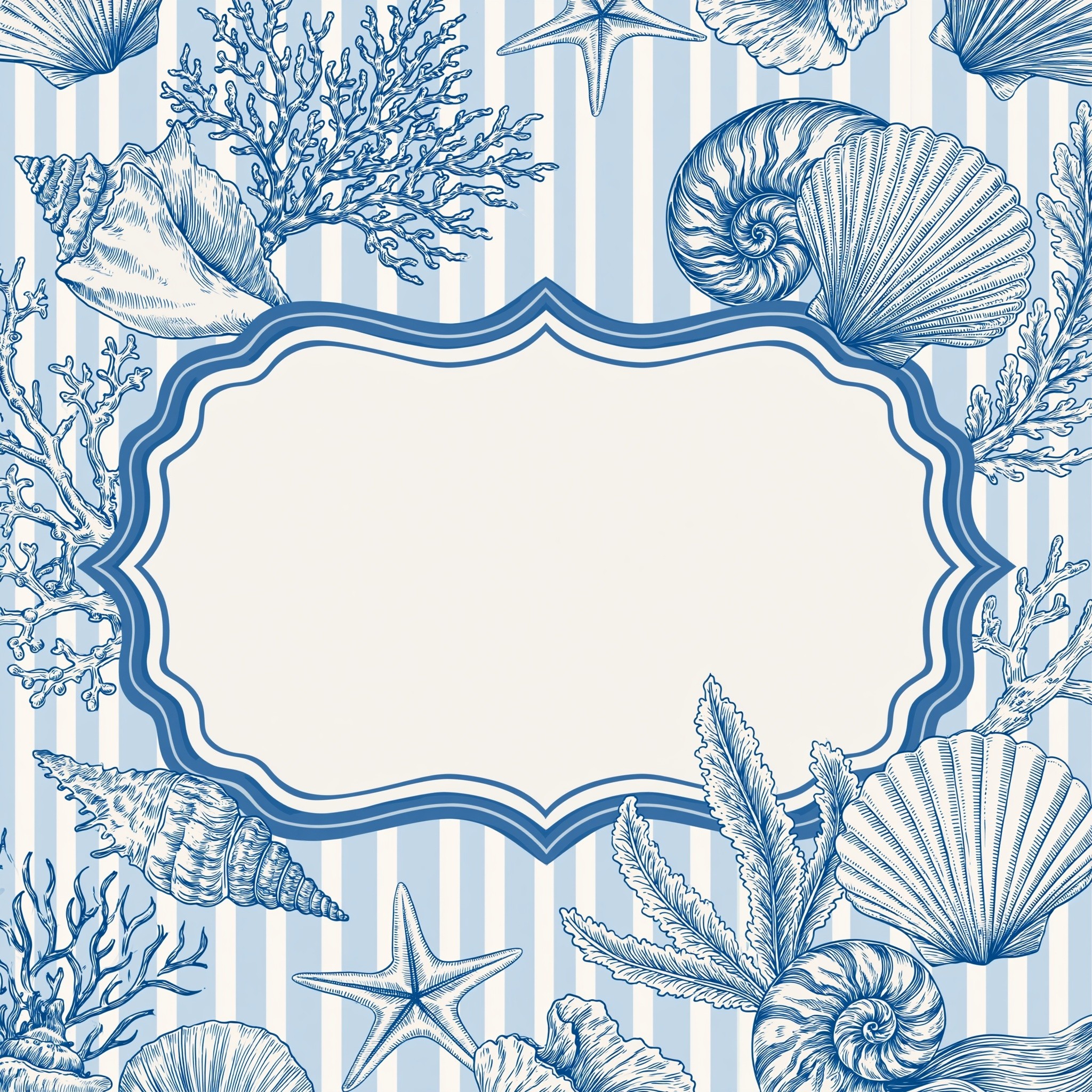 Beach summer invitation background soft light blue and white...