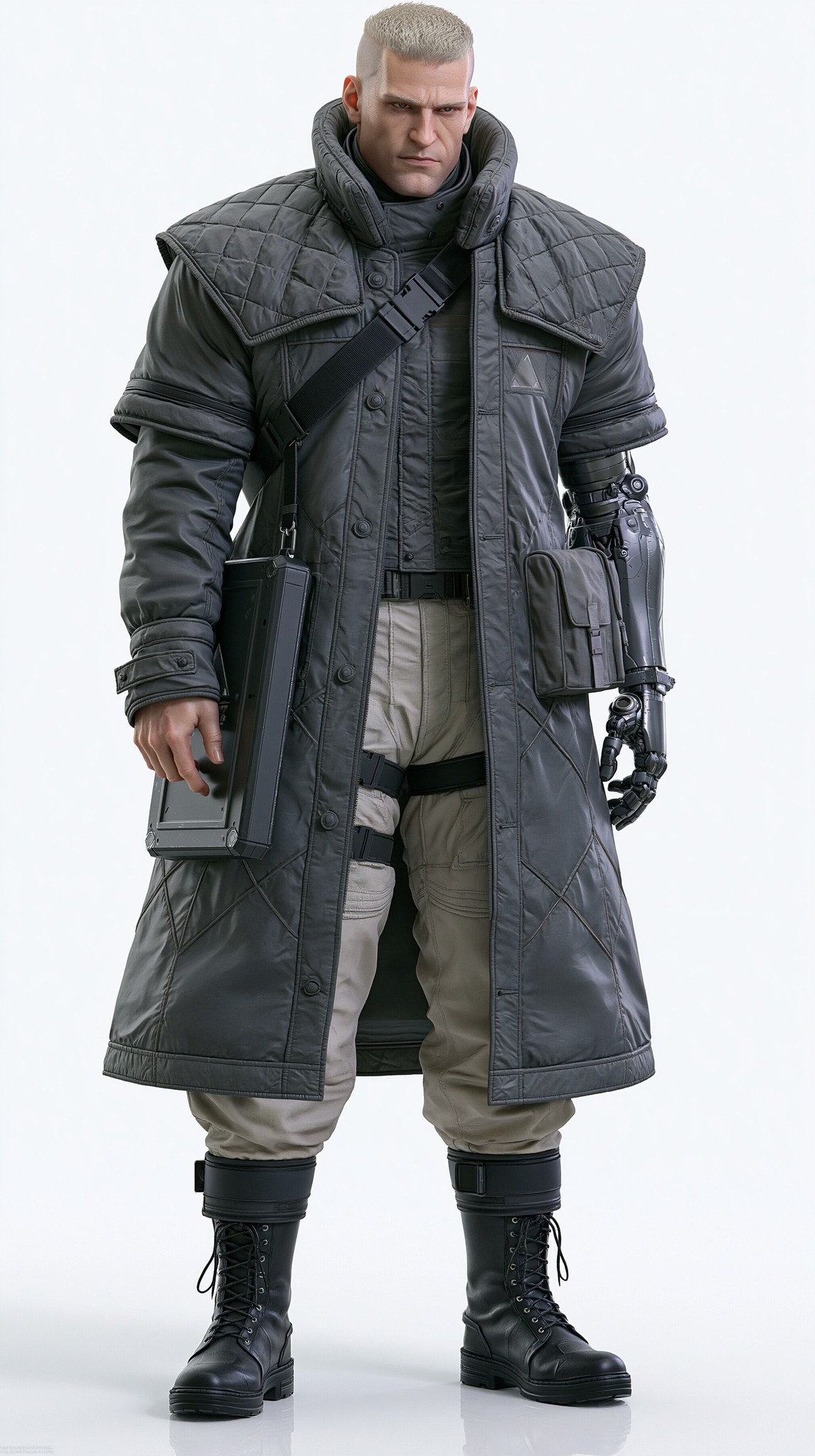 Batou full-body portrait Ghost in the Shell anime version...