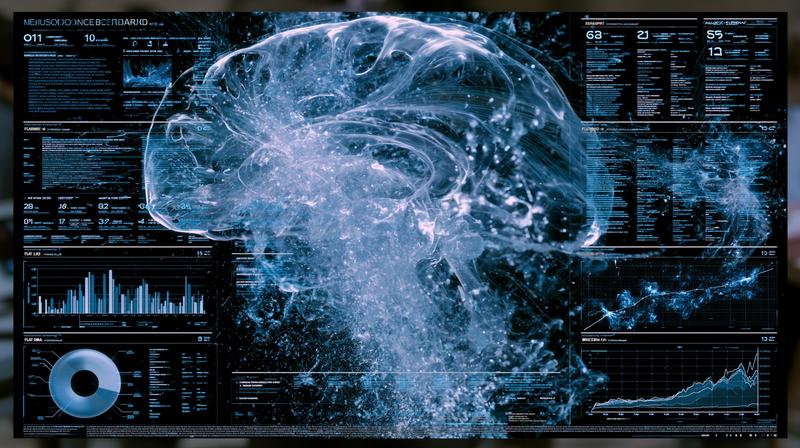 flat graphic design neuroscience statistics dashboard poster 16 9...