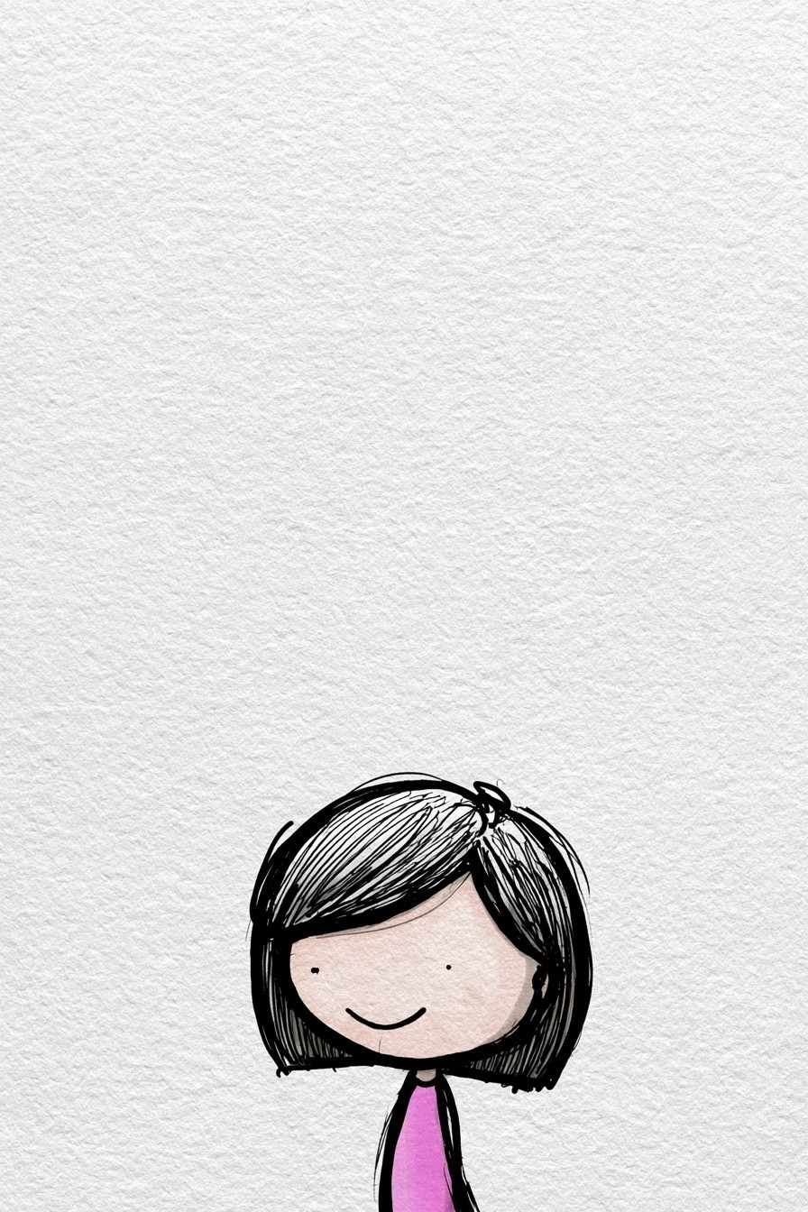 A vertical orientation minimalist doodle illustration on textured white...