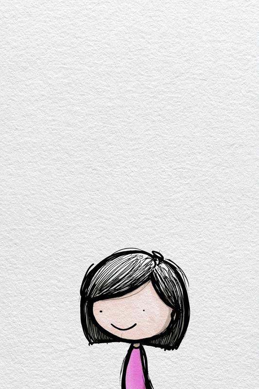 A vertical orientation minimalist doodle illustration on textured white...