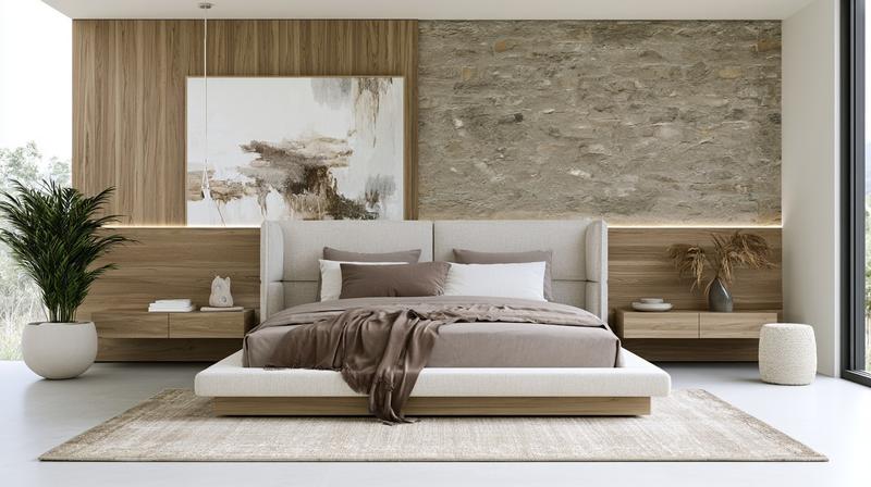 Australian-made luxury bedroom collection boutique resort sanctuary aesthetic visible...