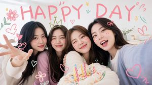 可爱风生日团体自拍