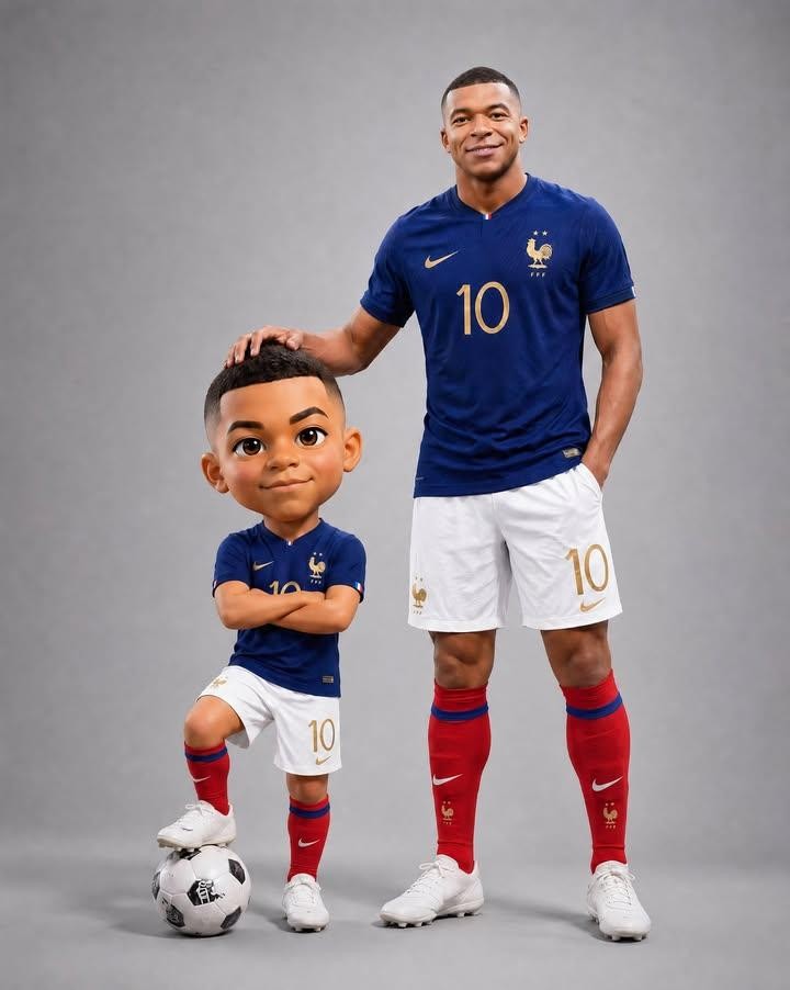Professional Football Player and Chibi Portrait
