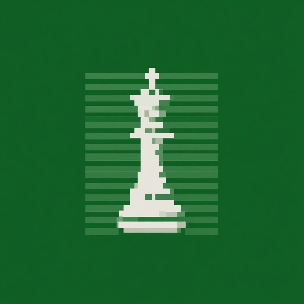 chess app icon in nokia lcd style green lcd...