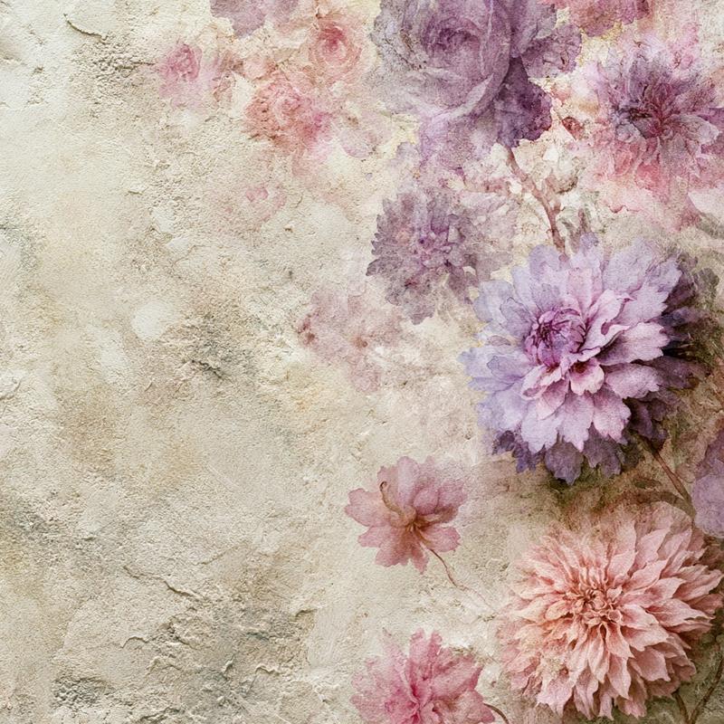 horizontal rectangular format mostly plaster textured wall aged small...