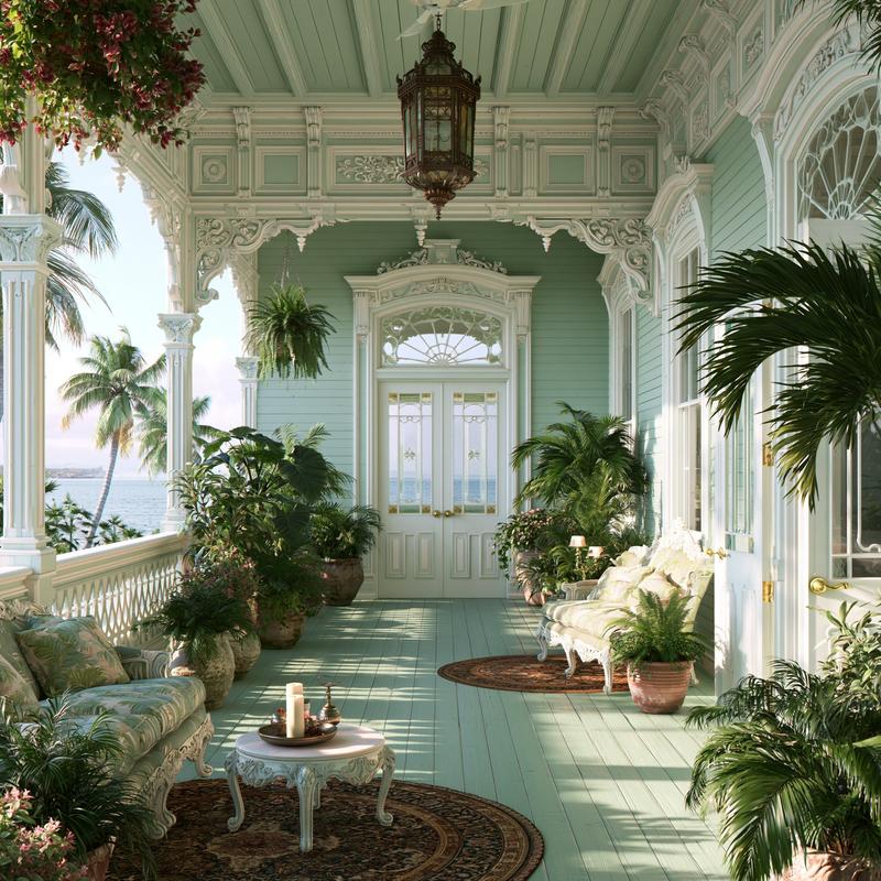 I want to create a home colonial style with...