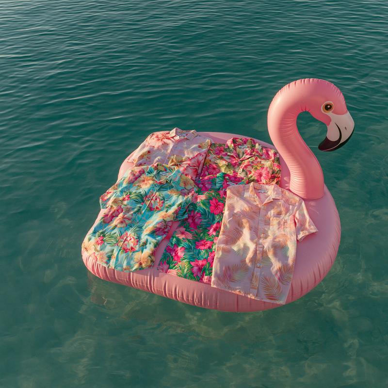Ultra realistic premium fashion advertising photo for tropical clothing...